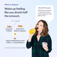 Sinpuyle Cheers Restore Capsules With DHM & L-Cysteine – Wellness Support After Drinking | 12 Servings | Includes Prickly Pear, B Vitamins & Ginger - 3PCS - 查看 6