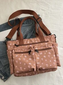 Túi xách nữ mới về với nơ và họa tiết hoa nhí, nhiều ngăn, dung tích lớn, kiểu dáng tối giản, thích hợp đeo vai/đeo chéo hàng ngày. - Nhiều màu - Xem 11