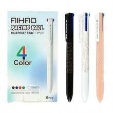 4-Color Ballpoint Pens1.0mm Medium Point Retractable 4-In-1 Multicolor Ink Pen 6ct Assorted Colors Smooth And Comfortable Writing For Journaling And Organizing - Multicolor - View 1