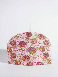 1pc Floral Fabric Insulated Tea Pot Cover, Cotton Dessert Tray Lid - Multicolor - View 12