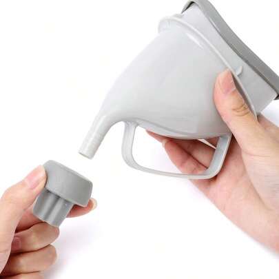 Unisex Reusable Portable Toilet, Gray Travel Portable Adult Urinal, Outdoor Car Travel Portable Urinal, Camping Toilet, Standing Male Urinal Female Urinal Portable Urinal, Outdoor Emergency Sitting Toilet, Essential For Camping, Travel