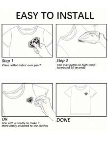 50片随机粉色系列DIY刺绣熨烫贴片，适合制作节日手工艺品，如圣诞装饰品、亮片刺绣徽章等。此外，它们也非常适合装饰个性化服装、夹克、帽子、牛仔裤、鞋子和包包，以及定制服装饰品。 - 彩色 - 查看 7