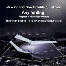 RQVQJ [2+2 Packs] 2 Pst HD Full Coverage Front Hydrogel Film Inner Screen Protector Compatible With Samsung Galaxy Z 7 6 5 4 3 2 Anti-Fingerprints, Scratch Resistant Phone Screen Protective Film Waterproof Shockproof Anti-Fall Anti-Fall - Clear - View 2