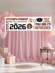 1pc Customize Photo Class Of 2026 Graduation Banner,Personalized "You Did It!" Graduation Season Banner,Graduation Party Decor 2026, Party Backdrop Large Banner For Class, Graduation Tapestry Backdrop, Class Of 2026 Photo Booth Backdrop,Graduation Season Gift For 2026 Graduate,Flags Custom,Graduation Party Supplies - Multicolor - View 13