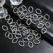 200pcs Stainless Steel Oval Split Rings, For Jewelry Making, DIY Accessories, Double Loop Open Connectors - Silver 1 - View 5