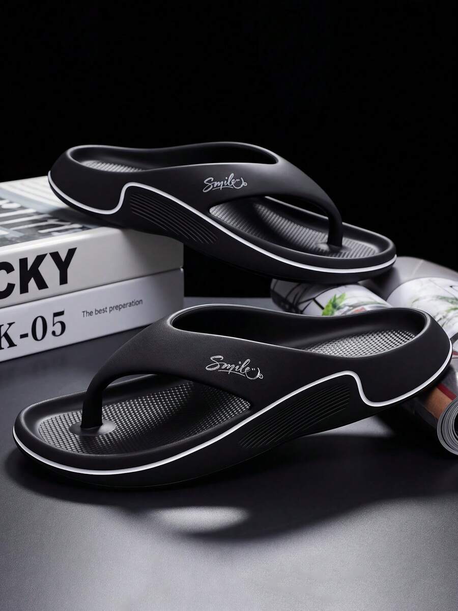 Dép xỏ ngón đế dày unisex MAOLI, dép lê thời trang mùa hè in chữ, dép đi biển, kỳ nghỉ, mặc hàng ngày, dành cho nữ.