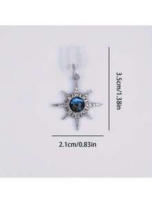 1pc Blue Star Series Mobile Phone Decor Accessory, Dust Plug Pendant. Suitable For Type-C Interface Phones. Fashionable Mobile Phone Decoration, Exquisite Phone Accessory, Holiday Gift. - Multicolor - View 6