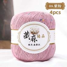 亚麻、桑蚕丝、亮片、蕾丝线、手工钩编亮片蕾丝夏季纱线DIY蕾丝 - 藏麻蕾絲 - 查看 26