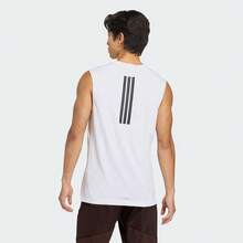 Adidas 男士 D4T POWER TANK 无袖运动背心 KD0376 - 白色 - 查看 3