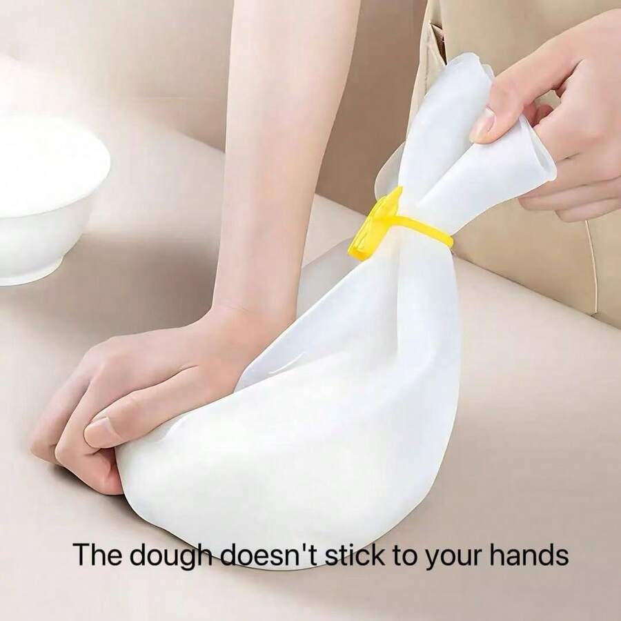 Pasta Making Tools, Kitchen Flour And Pasta Grade Silicone Non-Stick Dough Kneading Bag, Heat Resistant And Easy To Clean, Non-Stick Rolling Pin, Silicone Material, Highly Durable, Won't Dirty Table Or Hands, Convenient And Easy To Use - White - View 1