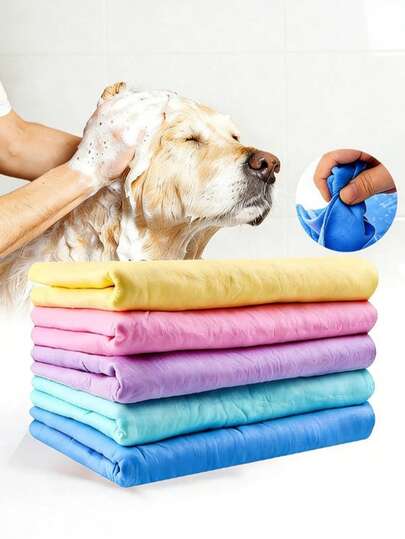 Bộ 5 khăn lau đa năng dày dặn, siêu thấm hút, thích hợp để vệ sinh cho mèo, chó và thú cưng, mềm mại và không bị rụng lông, giá cả phải chăng, cũng có thể dùng làm quà tặng. Thích hợp sử dụng trong gia đình, lau xe không để lại vết nước, làm khô lông nhanh chóng.