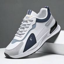 Men's Fashionable Versatile Casual Comfortable Running Shoes - White and Blue - View 1