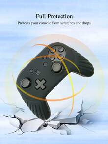1 set husă de protecție pentru controler Switch Pro + 2 capace pentru joystick cu model de fotbal, rezistente la praf, antiderapante, rezistente la zgârieturi, experiență de joc îmbunătățită - Vizualizare 7