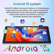Qetupa 10.1 Inch Android 15 Tablet PC, 3GB RAM + 64GB ROM, MTK 6762 Octa-Core 2.0GHz Processor, HD (1280x800) IPS Touchscreen, 5MP Front Camera And 13MP Rear Camera, 6000mAh Large Battery, Best Gift For Christmas And Birthday, No SIM Card Support (No Adapter) - Blue With Keyboard - View 2