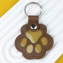 1/3/10pcs Leather Pet Hair Storage Keychain, Creative Pet Fur Collection Charm, Cute Cat Dog Hair Bag Pendant - Multicolor - View 11