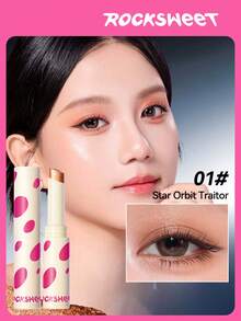 ROCK SWEET Shimmering Spectrum Eyeshadow Stick - One Swipe Creates Matte, Luminous And Smoky Eye Makeup, Using Earthy Tones, Smudge-Proof Cosmetics - Champagne Sparkle - View 2