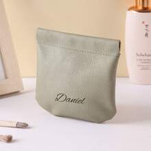 1pc Customizable Jewelry Leather Storage Bag, Can Print Personalized Text, Can Open To Store Data Cables, Earphones, Jewelry, Perfume, Lipstick, Etc., Laser Engraved Multi-Functional Storage Bag, Suitable For Valentine's Day, Mother's Day, Party, Anniversary Gifts For Daughter, Parents, Good Friends, Classmates, Suitable For Indoor And Outdoor Use - Multicolor - View 10