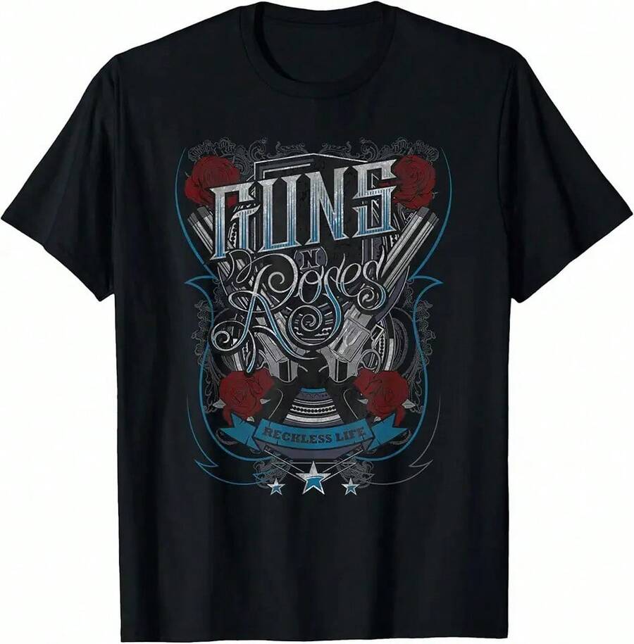 Guns N Ro Ses Official Reckless Life Guns T-Shirt Small - Black - View 1