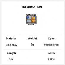 1枚可爱橙色猫咪珐琅趣味“这是我的椅子”和“邻里徽章”自爱徽章金属胸针时尚翻领徽章背包衣服珠宝包别针毕业礼物 - 彩色 - 查看 8