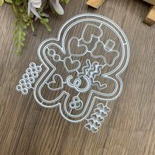Heart-Shaped Gingerbread Metal Cutting Mold, Suitable For Card Making, Paper Art Relief Mold Set, Photo Frame, Scrapbooking And Template Set - Silver - View 4