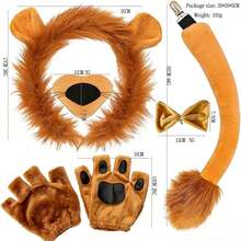 Bộ trang phục sư tử dễ thương, hoàn hảo cho các bữa tiệc ngày lễ, biểu diễn và sự kiện Halloween. - Nhiều màu - Xem 8