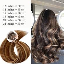 Extensiones de cabello con pegamento U-Tip Fushion, 30 g/paquete, 50 unidades, extensiones de cabello liso Remy invisibles y económicas. - P4-27 - Ver 3