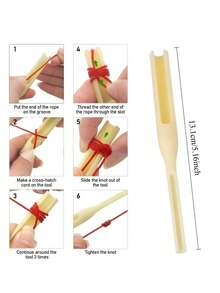 1pc Quick Knotting Tool Set, Rose Knot Tool, Plastic Cone Threader Convenient For Beading, Smooth Needle Suitable For Beginners, Great For Macrame, Beading, Bracelet Making, Jewelry DIY And Sewing - Multiple Styles - View 8