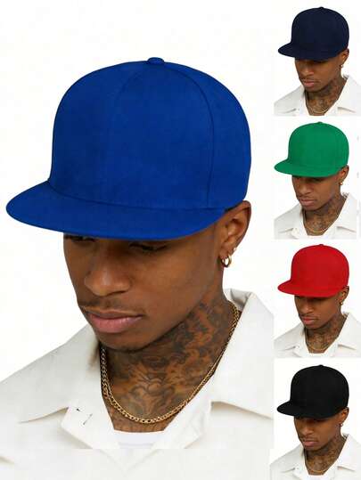 1/2pcs Adjustable Hook And Loop Blank Baseball Cap, Outdoor Sun Protection Casual Flat Brim Hip Hop Hat, Suitable For Travel, Beach, Vacation, Y2K Style For Youth,Summer,Holiday