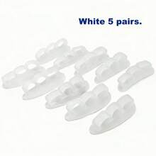 2 pièces Séparateurs et écarteurs d'orteils en silicone, préviennent le frottement des orteils, conviennent pour le port quotidien et les activités, lavables et réutilisables, coussinets de protection des orteils unisexes, semelles de soins des pieds - Voir 4