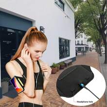 Running Armband, Sports Phone Holder For IPhone Galaxy, Fitness Workout Armband Protective Case With Earphones Pocket & Card Slot, Phone Accessories For Training, Jogging Equipment, Trail Running - màu đen - Xem 9