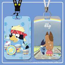 Bluey 1件新款热销卡通动漫家庭滑动卡套装可爱狗狗学生餐卡公交卡保护套装门禁校园卡身份文件收纳礼品套装生日礼物新年礼物（随机款式） - 彩色 - 查看 4