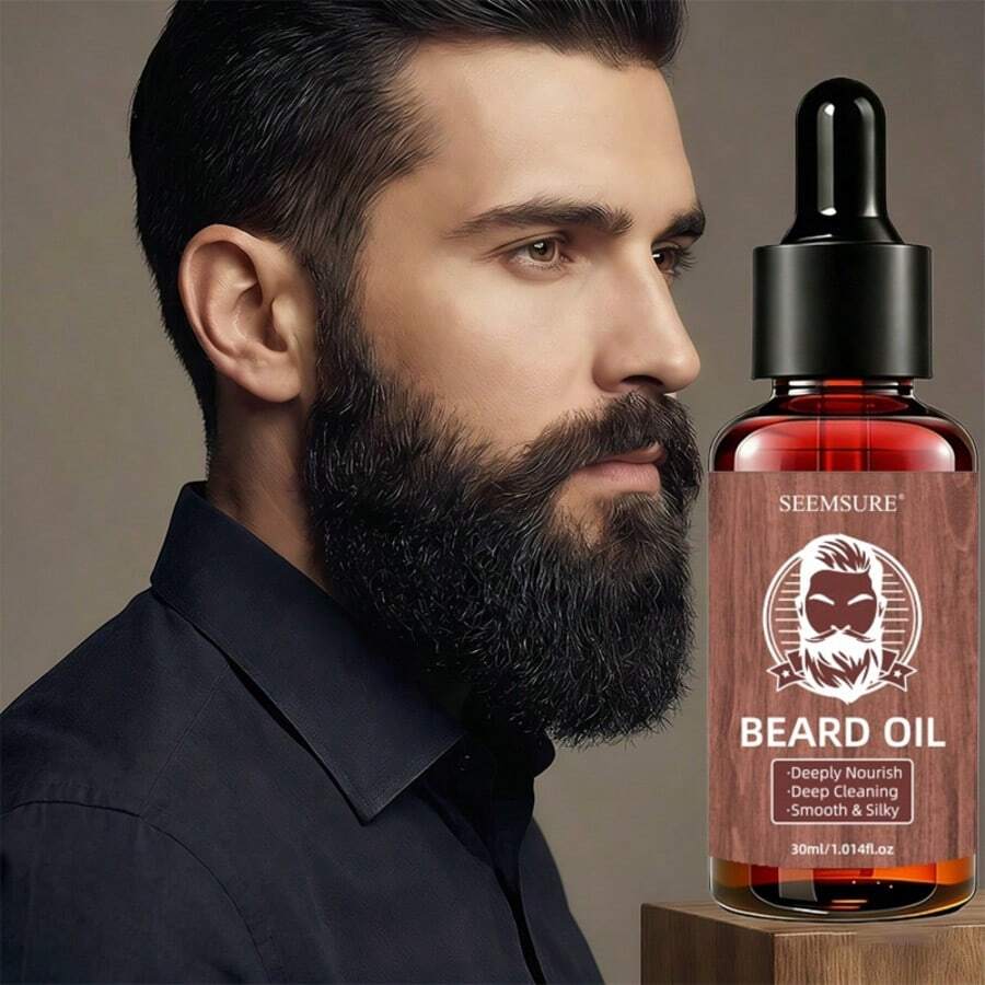 Dầu dưỡng râu SEEMSURE Castor Oil - Công thức làm mềm, chắc khỏe và dưỡng ẩm cho râu nam - Chiều dài kim < 0,25mm | 30ml - Dầu dưỡng râu - Xem 1