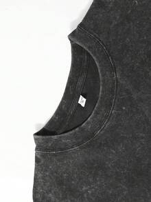 Summer Outfits "Clean Hands, Clean Money" Men's Vintage Street Style Printed T-Shirt, Featuring A Skull Design Holding Money Notes, Casual Round Neck, Short Sleeves, 230g Washed Cotton, Loose Fit, Machine Washable, Suitable For Outdoor And Street Wear. Vacation Outfits Women Button Up Vacation Outfits Men Manfinity FGK3 - 咖啡色 - 查看 11