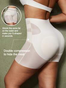 1pc Women Shaping Shorts, Butt Lifting, Tummy Control, Seamless Detachable Padded Shapewear - Apricot - View 5