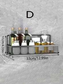 No Drill Bathroom Shelf, Triangular Wall Mounted Rack, Multi-Layer Kitchen Storage Organizer - Multicolor - View 9