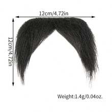 1件万圣节海盗服装逼真粘性毛毡假胡子面具化妆表演道具 - 黑色 - 查看 14