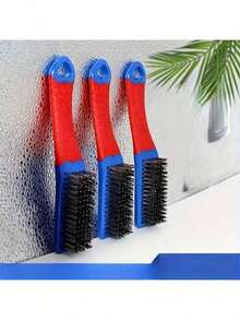 Heavy Duty Stainless Steel Wire Brush With Non-Slip Plastic Handle Industrial Rust Paint Welding Slag Remover Durable Ergonomic Welding Tool Accessories Metallic Finish253 - Multicolor - View 12