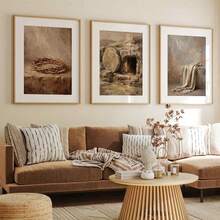 3件套基督教壁画套装“从受难到复活”。复活节礼物。基督教数字海报，适用于家居装饰、房间装饰、卧室装饰、客厅装饰、浴室装饰、墙面装饰。可选配带框壁画。 - A - 查看 7