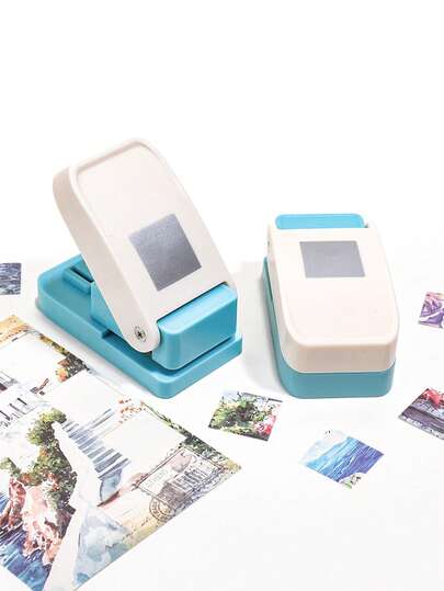 1PC Rectangular Postage Stamp Paper Punch - Lever Action Craft Hole Puncher For Scrapbooking, Card Making, DIY Scrapbook Supplies & Handmade Crafts