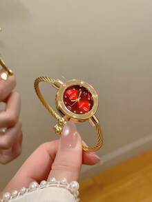 Elegant Women's Quartz Watch, Suitable For Daily Wear, Birthday/Graduation Gift, Party Accessory - Gold - View 2