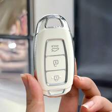 TPU Car Key Fob Cover Case Shell Compatible With H Y U N D A I For Santa Fe, For I30, For IX35, For Encino, For KONA, For Solaris, For Sonata For Azera For Elantra, For Accent - Protective Keyless Entry Remote Holder Anti Fall And Dust - Single Pack - View 15