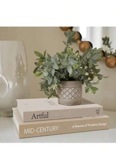 2pcs Faux Paper Home Decor Books, Exquisite Bohemian Style Decorative Fake Books In Red-Brown And Beige, Suitable For Tabletop, Nightstand, Bookshelf Decoration, Fashion Accent, Modern Home Decor, Holiday Decoration, Home Decor Gift