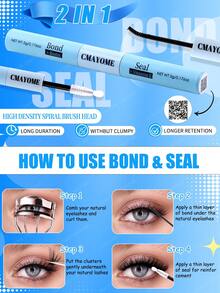 480/440/200PCS Lash Clusters DIY Lash Extension Kit Fluffy Wispy Dramatic Volume Beginner Friendly At Home Salon Look With Bond & Seal Kit Fluffy - Multicolor - View 10