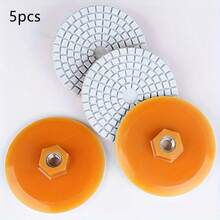 【随机新旧型号】瓷砖切割边缘抛光盘，M14角磨机干式抛光100mm/80mm大理石石英石倒角及边缘研磨盘，150#，M10/M14螺纹接口，采用优质金刚石磨料和树脂制成 - 彩色 - 查看 13