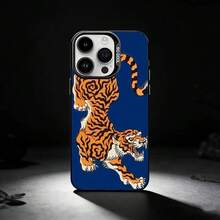 Funda de teléfono J-Japanese Ukiyo-e Tiger para iPhone 17, 16, 15, 14, 13, 12, 11 Plus, Pro Max, XS, funda de teléfono color plata. - z6 - Ver 3