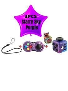 1/3pcs New Stress Relief Dice Handle Cube, Fidget Toy, Smooth Material, Comfortable Grip, Easy Stress Relief - Multicolor - View 29