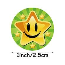 TYFYO 500 miếng/cuộn, nhãn dán khen thưởng 1 inch dành cho trẻ em, học sinh mẫu giáo, trường học, khuyến khích học sinh, đồ chơi, hình động vật, nhãn văn phòng phẩm. - Nhiều màu - Xem 9