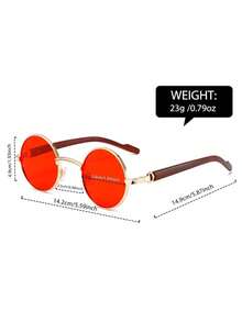1 par de gafas de sol ovaladas pequeñas unisex, de material de aleación, UV400, anti-ultravioleta, estilo gótico retro, perfectas para fotografía callejera - Multicolor - Ver 11