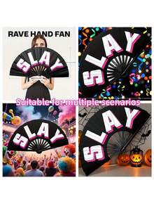 Personalized Bamboo Handheld Folding Fan With Photo Print, Decorative Gift For Weddings, Balls, Parties And Cosplay - Multicolor - View 7