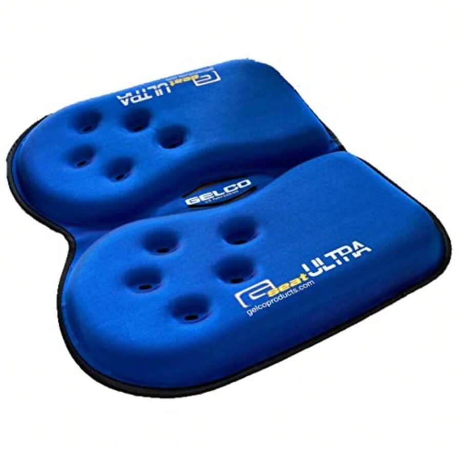 GSeat Ultra Orthopedic Gel And Foam Seat Cushion Black For Coccyx Back Tailbone Prostate Postnatal And Sciatica Pain/Discomfort Office Car Chair Travel - Royal Blue - View 1